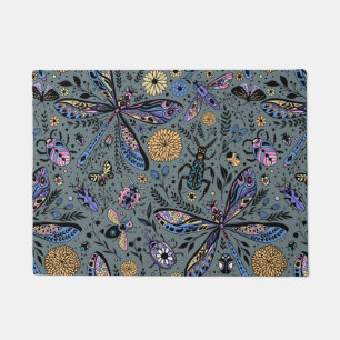 Doodle bugs on slater grey doormat