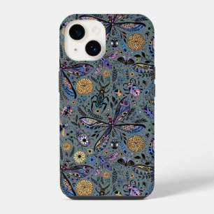 Doodle bugs on slater grey iPhone 14 case