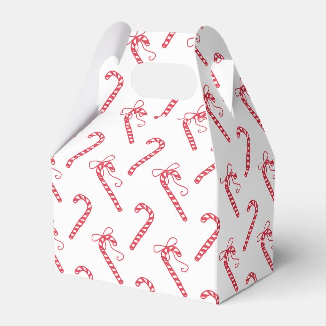 Doodle Candy Cane Pattern Mug Favour Box (Front Side)