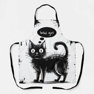 Doodle cat apron