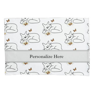 Doodle Cat  Pillowcase