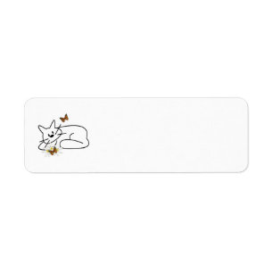Doodle Cat Return Address Label