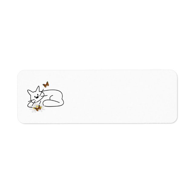 Doodle Cat Return Address Label (Front)
