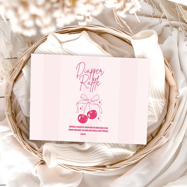 Doodle Cherry on top  Diapper Raffle Enclosure Card (Creator Uploaded)