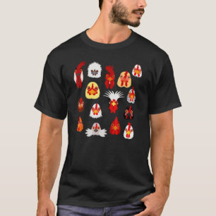 Doodle Chicken Head World Farm Animals Day For Man T-Shirt