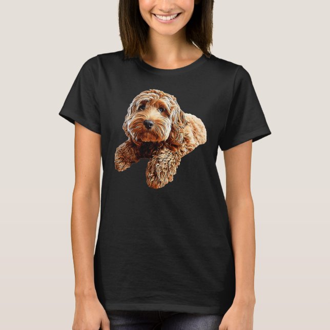 Doodle Cockerpoo Cockapoo Spoodle Cute Puppy Dog T-Shirt (Front)