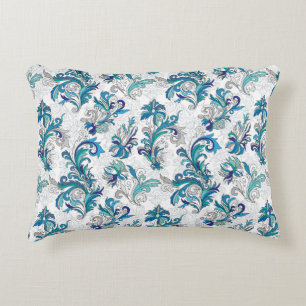 Doodle colorful pastel floral hand draw seamless p decorative cushion