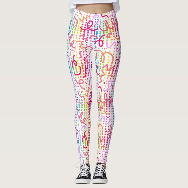 Doodle Colour Beads Leggings (Front)