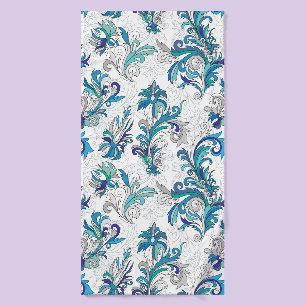 Doodle colourful pastel floral hand draw seamless  bath towel