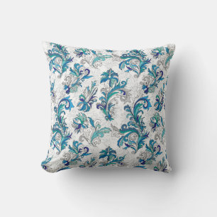 Doodle colourful pastel floral hand draw seamless cushion