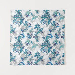 Doodle colourful pastel floral hand draw seamless tapestry