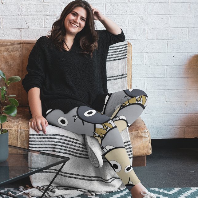 doodle cute monsters leggings (Creator Uploaded)