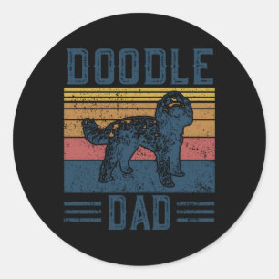 Doodle Dad Aussie Doodle Goldendoodle Classic Round Sticker
