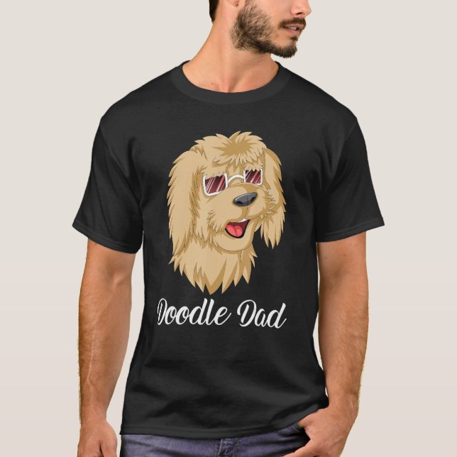 Doodle Dad Goldendoodle With SunglassesFor Dad Fat T-Shirt (Front)