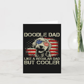 Doodle Dad Like Regular Dad But Cooler Goldendoodl Card
