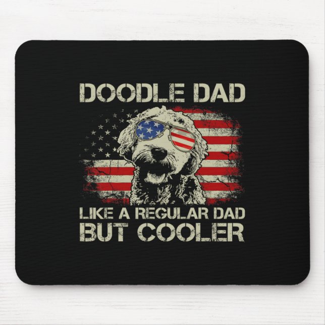 Doodle Dad Like Regular Dad But Cooler Goldendoodl Mouse Pad (Front)