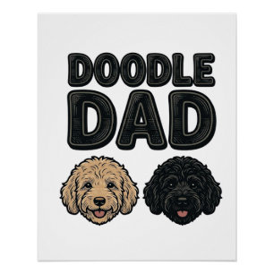 Doodle Dad Vintage Dog Dad Shirt Design_1 Poster