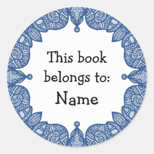 Doodle Design Classic Round Sticker