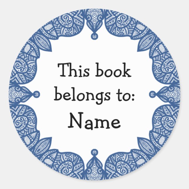 Doodle Design Classic Round Sticker (Front)