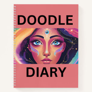 Doodle Diary on Dark Peach Notebook