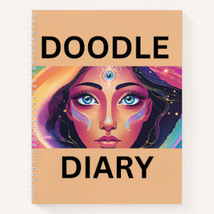 Doodle Diary on Peach Notebook