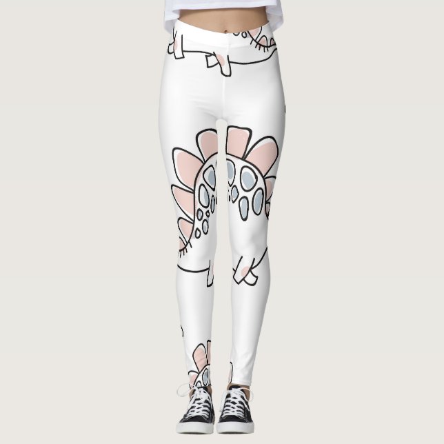 Doodle Dinosaurs: Hand Drawn Fun. Leggings (Front)