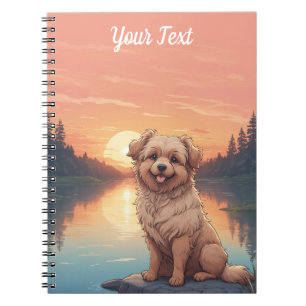 Doodle Dog by Lake Notebook