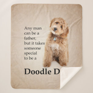 Doodle Dog Dad Sherpa Blanket