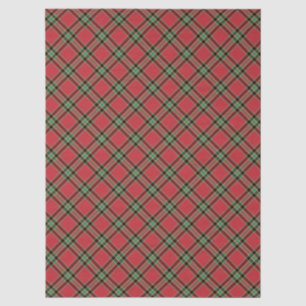 Doodle dog Holiday Christmas Red Plaid  Tissue Paper