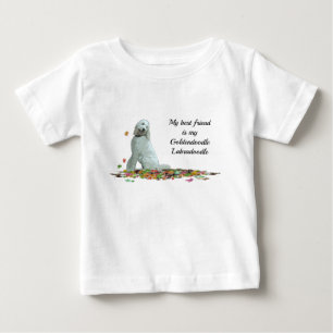 Doodle Dog In Leaves Baby T-Shirt