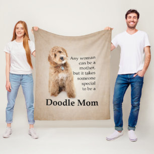 Doodle Dog Mum Fleece Blanket