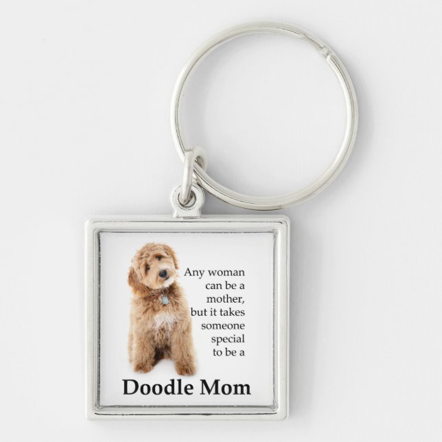 Doodle Dog Mum Key Ring (Front)