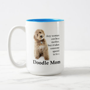 Doodle Dog Mum Two-Tone Coffee Mug