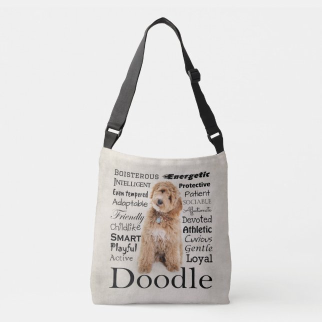 Doodle Dog Traits Crossbody Bag (Front)