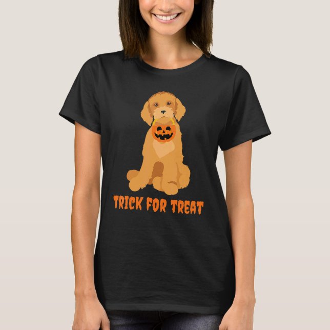Doodle Dog Trick for Treat Halloween T-Shirt (Front)