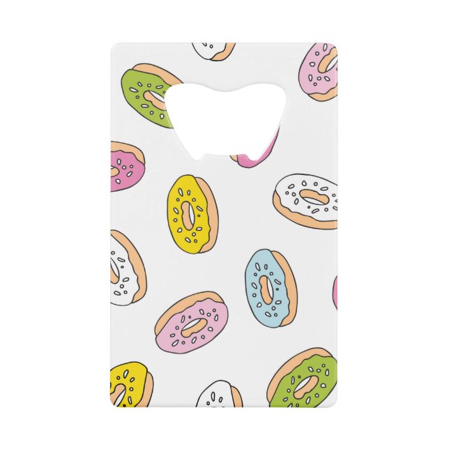 Doodle doughnuts pattern, seamless design. (Front)