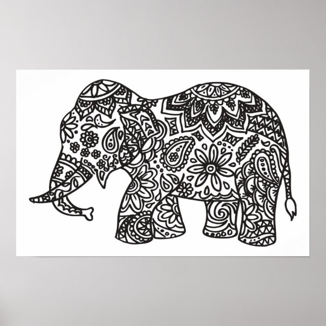 Doodle Elephant 2 Poster (Front)