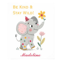 Doodle Elephant Nursery Playful Animal