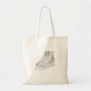 doodle figure skates Ice Skates Gift Tote Bag