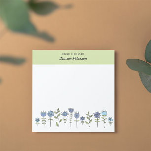 Doodle Flowers Notepad Template