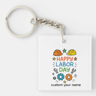 Doodle Fun Labour Day Key Ring