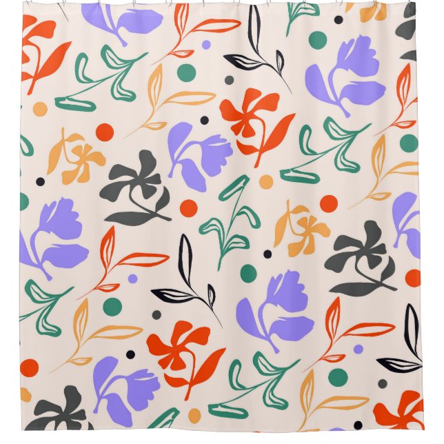 Doodle Garden Shower Curtain (Front)