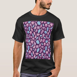 Doodle gems, vintage seamless background. T-Shirt