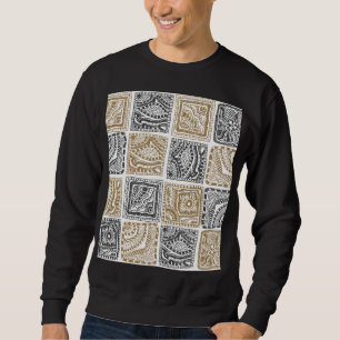 Doodle geometric, vintage abstract pattern. sweatshirt