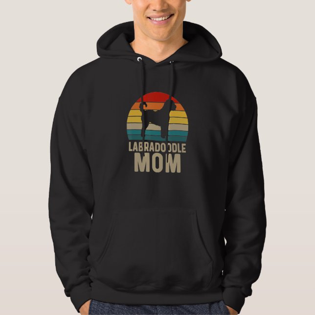 Doodle Goldendoodle Retro Labradoodle Mom Dog Hoodie (Front)