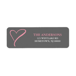 Doodle Heart Address Labels