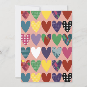 Doodle Heart Harmony Abstract Holiday Card
