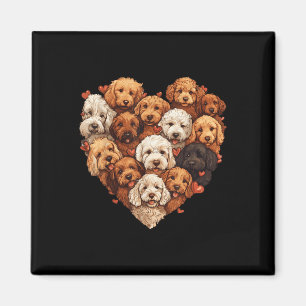 Doodle Heart-shaped Cute Goldendoodle Dog Lover Va Magnet