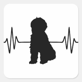 Doodle Heart Square Sticker