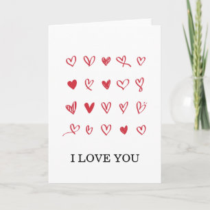 Doodle Hearts Holiday Card